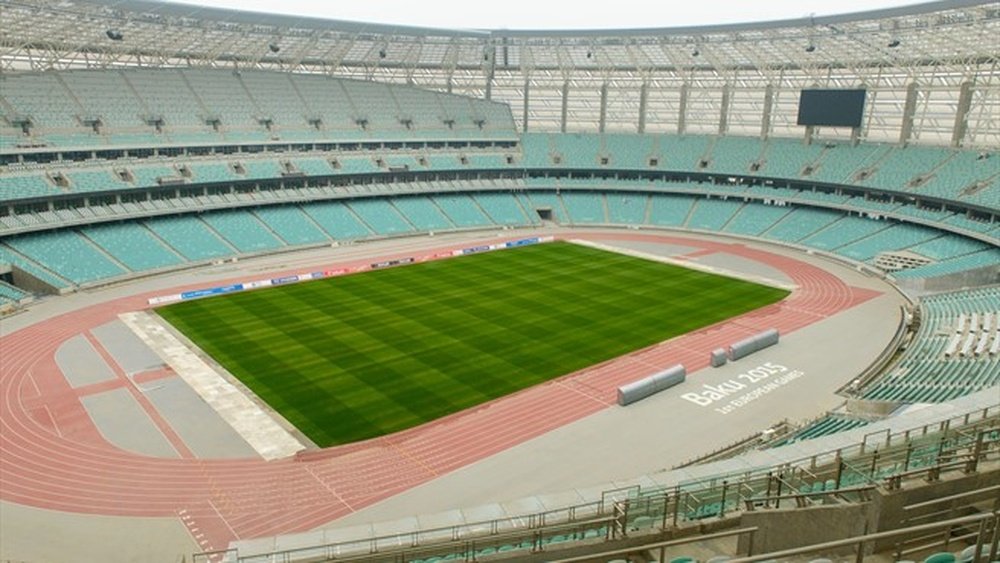 El Olímpico de Bakú es el estadio de Azerbaiyán con más aforo. UEFA