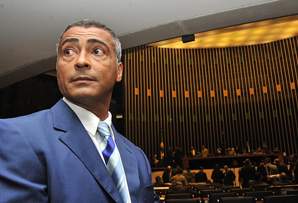 El ex futbolista Romario, en un acto público. José Cruz/aBR