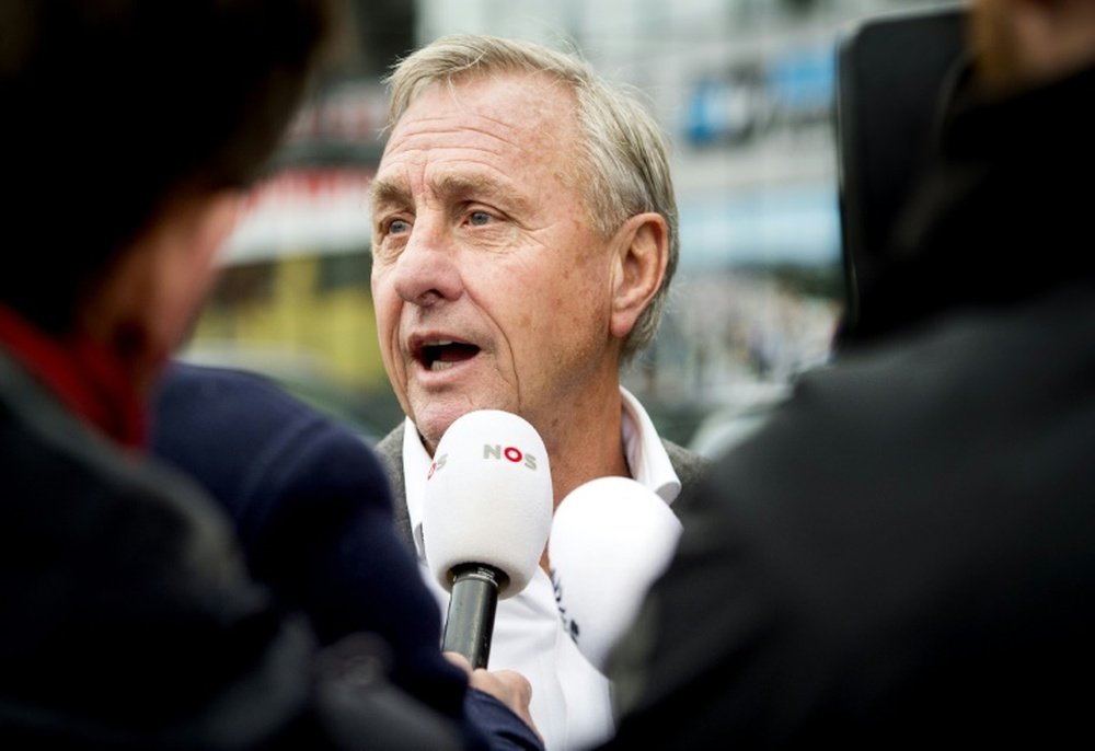 El ex jugador y ex entrenador del Barcelona, el holandés Johan Cruyff