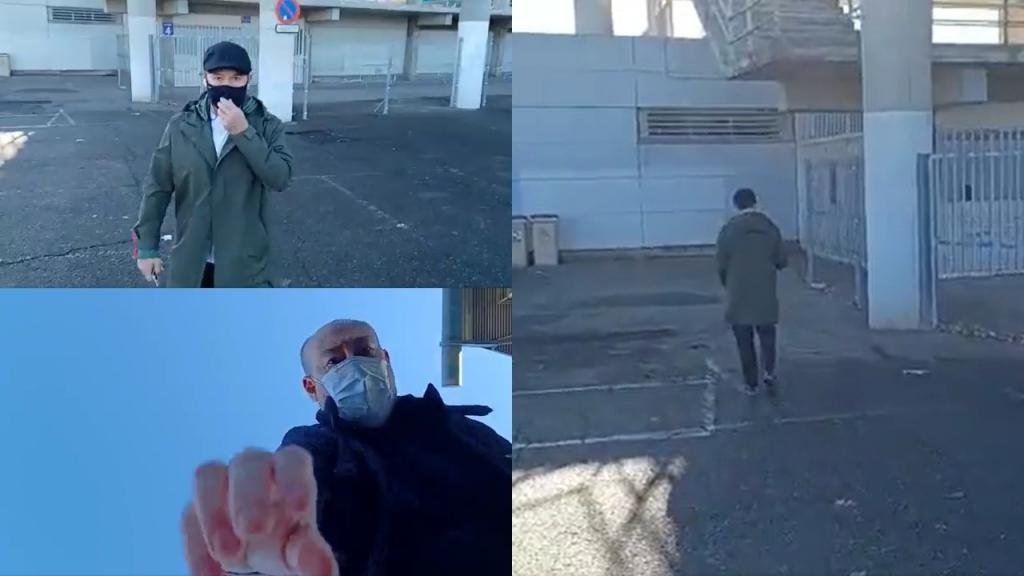 El ex presidente del Lleida fue sin permiso al estadio. Capturas/Twitter/danicatradio