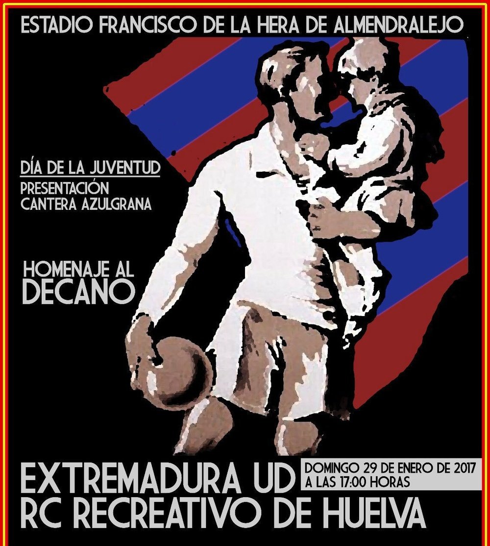 El Extremadura ha presentado el partido ante el Recre como 'Un homenaje al Decano'. ExtremaduraUD