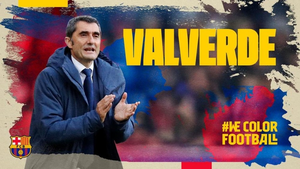 Valverde renueva con el Barça hasta 2020. FCBarcelona