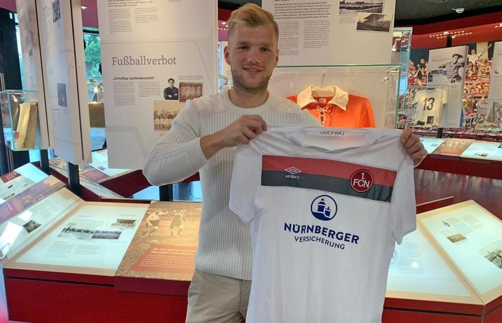 Geis jugará para el Nürnberg tres temporadas. Twitter/1_fc_nuernberg
