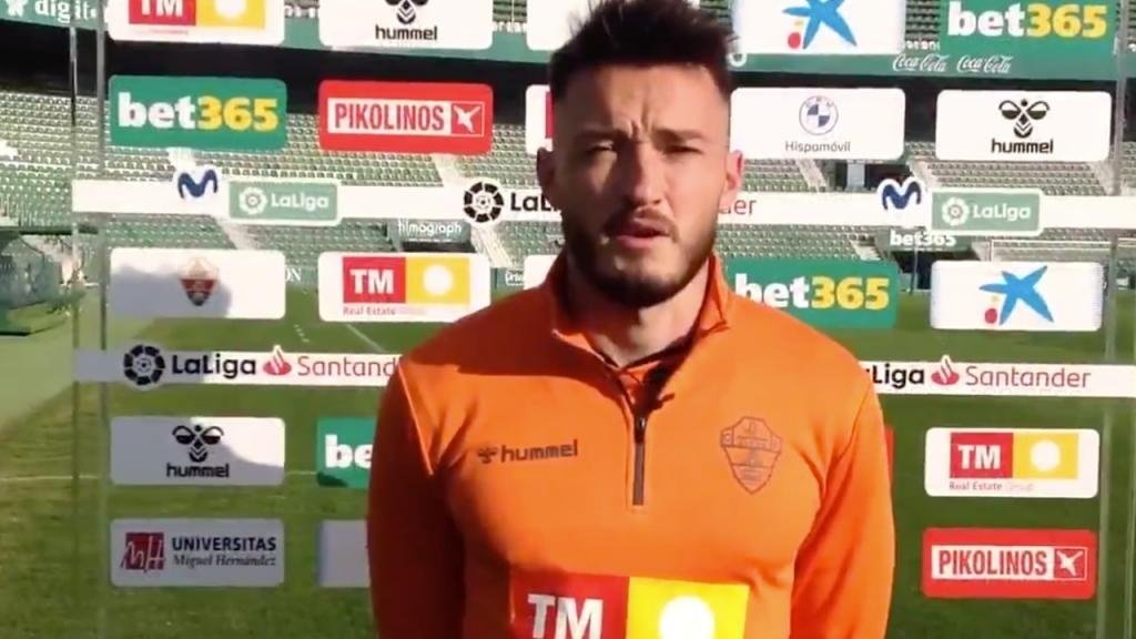 Josan ve al Elche motivado para lograr la permanencia. Captura/Twitter/elchecf
