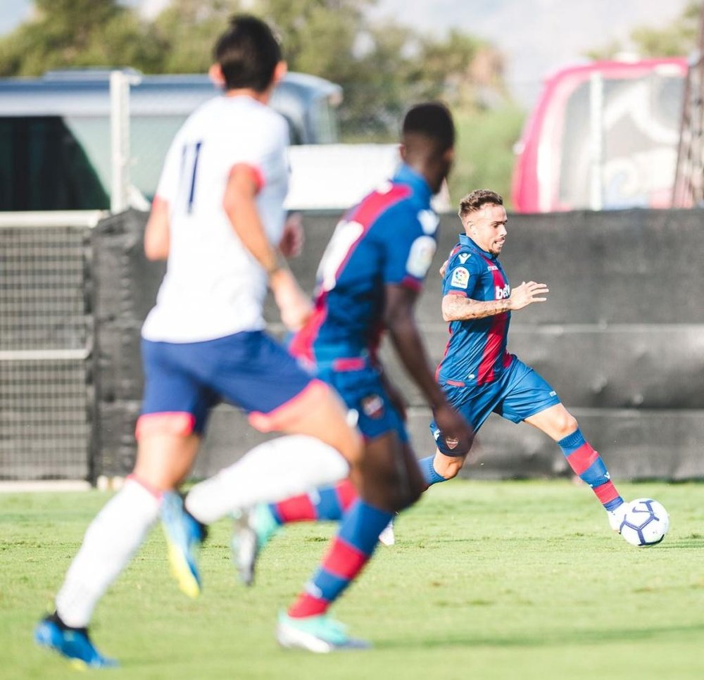 Roger Marti was able to score for Levante, before Bournemouth again got level. Twitter/LevanteUD