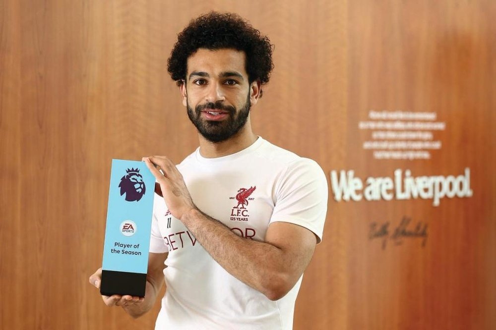 Salah won another award for his outstanding season. AFP