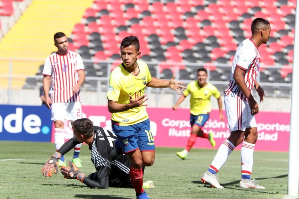 Ecuador derrotó a Paraguay en la primera jornada. Twitter/Sub20Chile2019