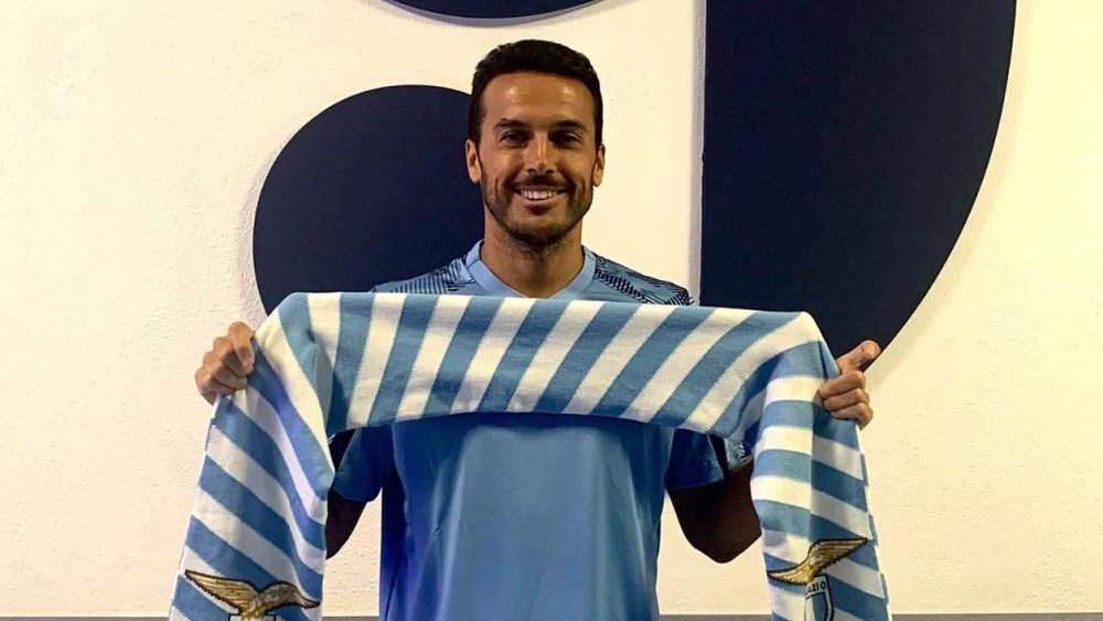 Pedro has travelled across Rome to Lazio. Twitter/OfficialSSLazio