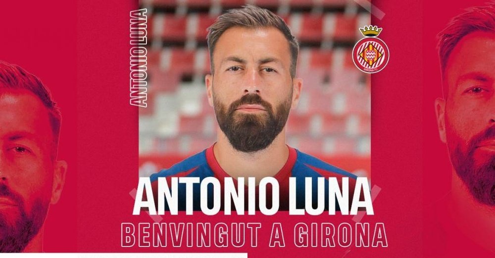 Luna rescindió su contrato con el Levante. Twitter/GironaFC