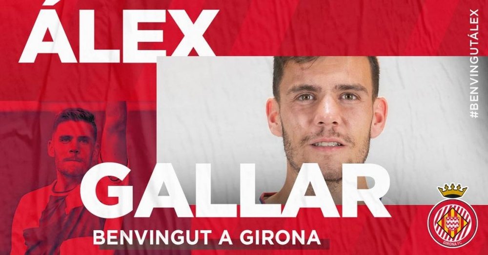 El Girona hizo oficial el fichaje de Àlex Gallar. Twitter/GironaFC