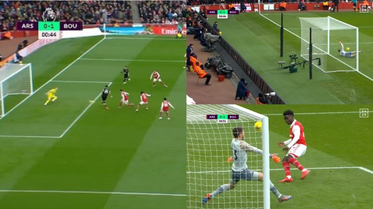 Billing anotó el segundo gol más rápido de la Premier y Neto sostuvo al Bournemouth. Capturas/DAZN