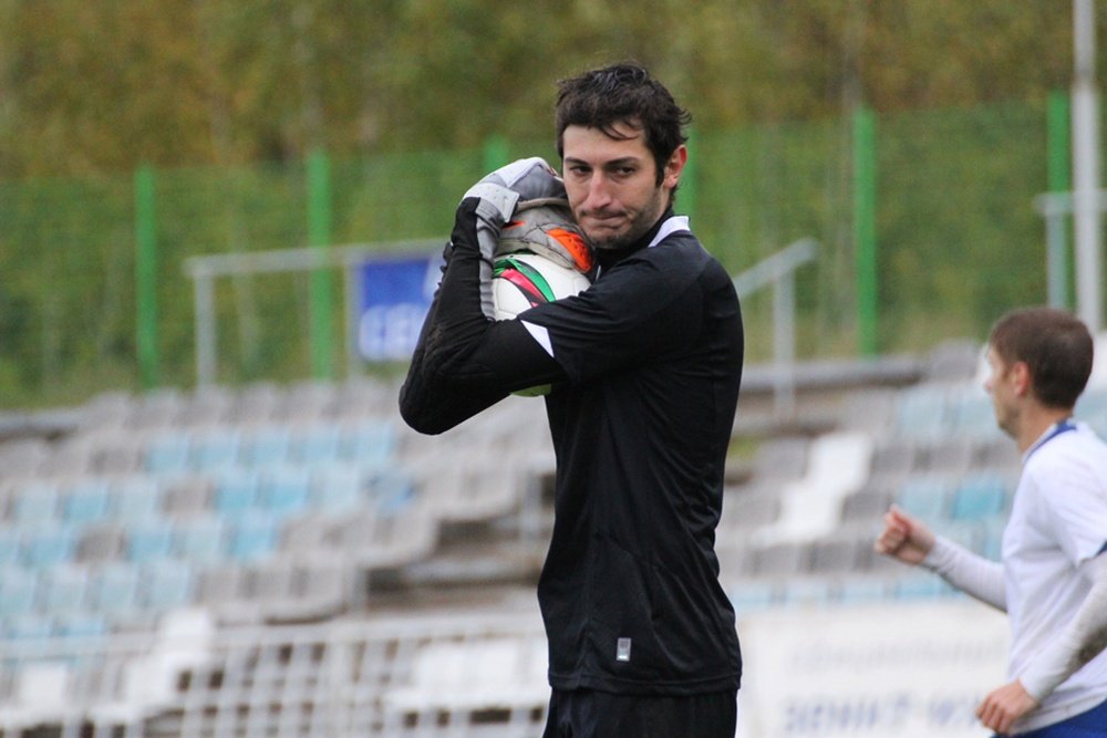 El guardameta del Dinamo de Kirov, Borís Shoguenov. FCDinamoKirov
