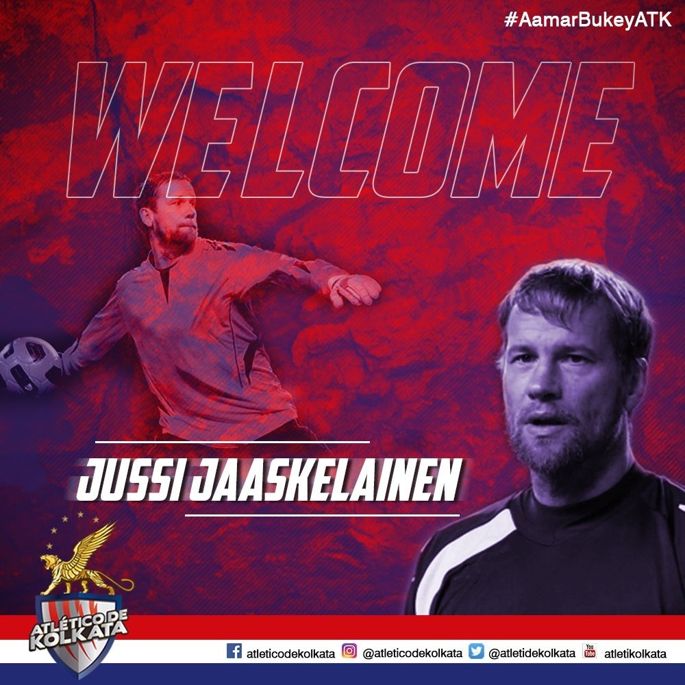 Jussi Jääskeläinen, nuevo jugador de Atlético de Kolkata. AtléticodeKolkata