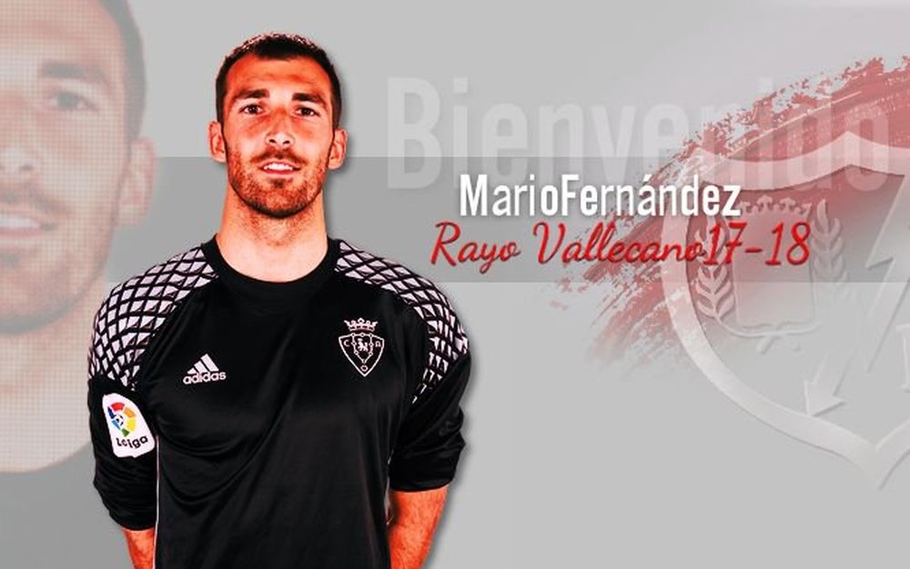 Mario Fernández, nuevo jugador del Rayo Vallecano. RVMOficial