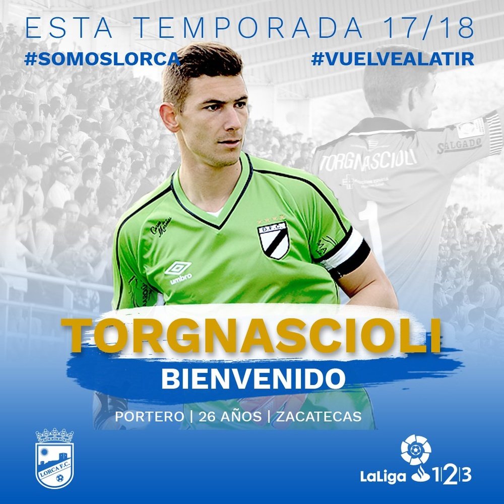 Torgnascioli, nuevo jugador del Lorca. LorcaFCSAD