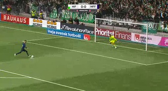 El Malmö se lleva la Copa de Suecia en los penaltis. Captura/SVT1