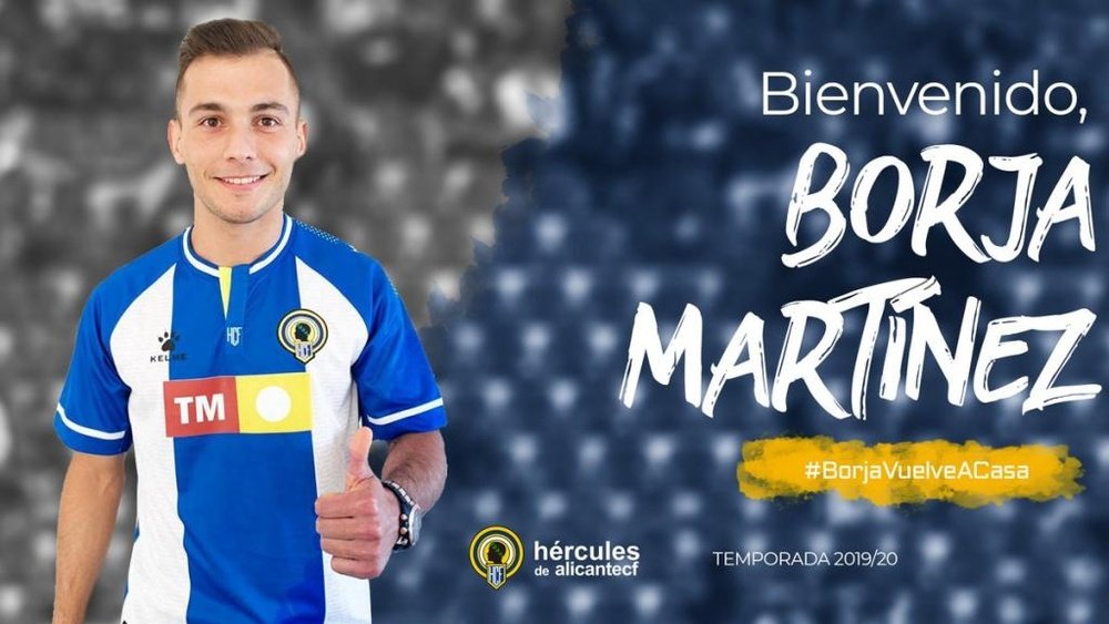 El Hércules anunció la contratación de Borja Martínez. CFHércules
