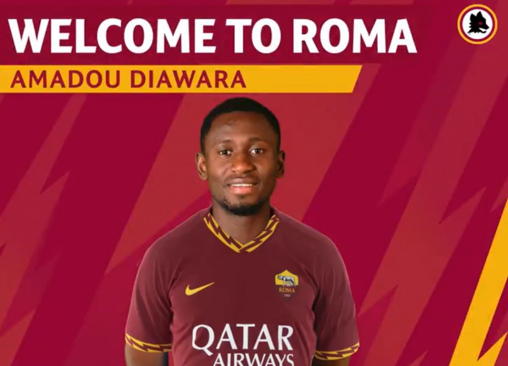 Amadou Diawara ya es nuevo futbolista de la Roma. Twitter/ASRoma