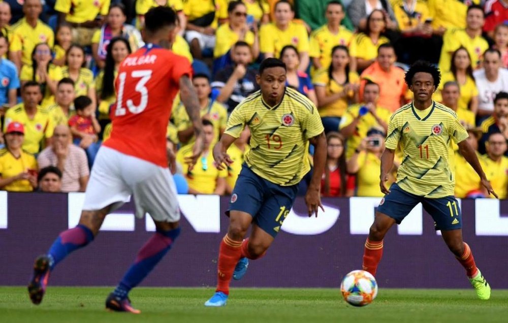 Cuadrado e Muriel compagni in nazionale colombiana. Twitter/FCFSeleccionCol