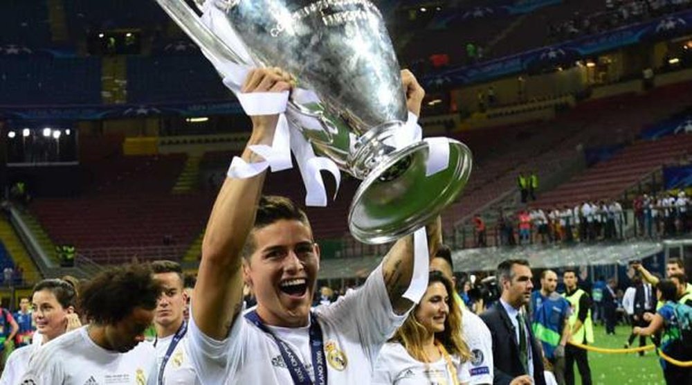 Los 5 títulos de James Rodríguez con el Real Madrid. AFP