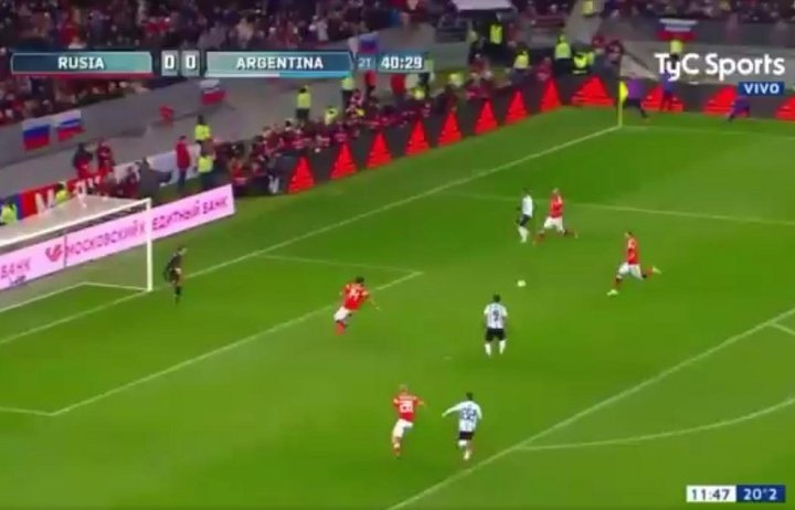 Agüero marcou o primeiro gol no estádio que vai receber a final da Copa do Mundo em 2018