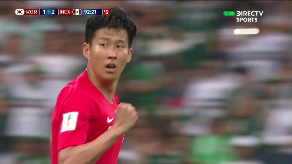 Son grabbed a goal back for South Korea. Captura