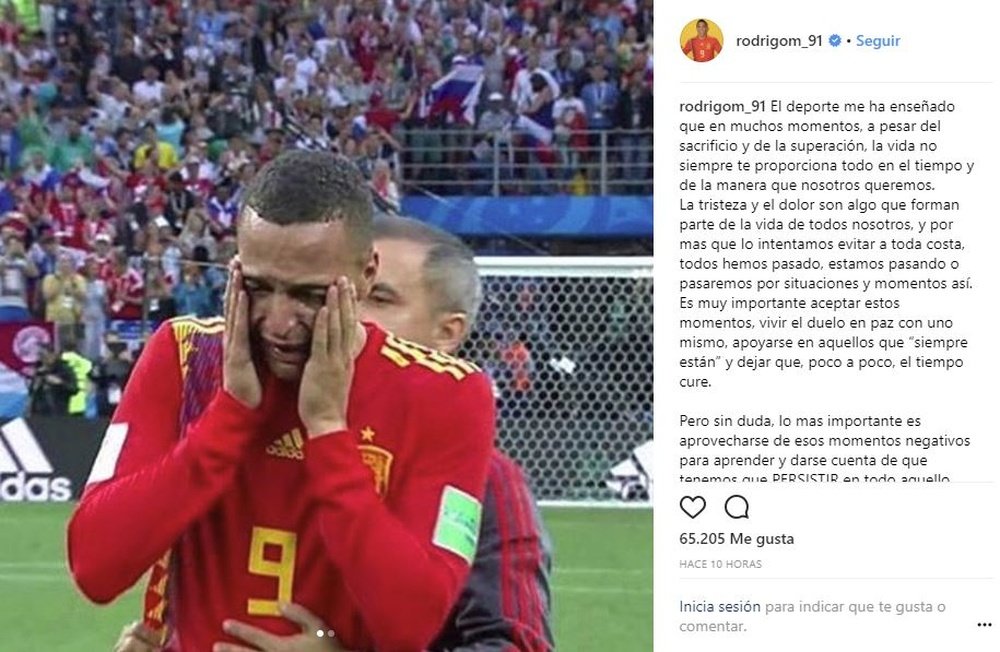 Rodrigo tuvo varias ocasiones de gol. Instagram/Rodrigom91