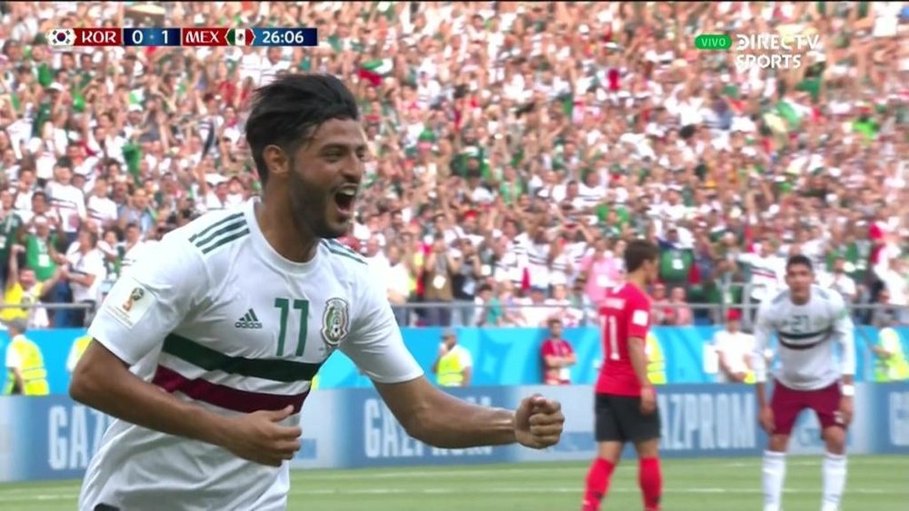 Vela scored from a penalty. Captura/DIRECTVSports