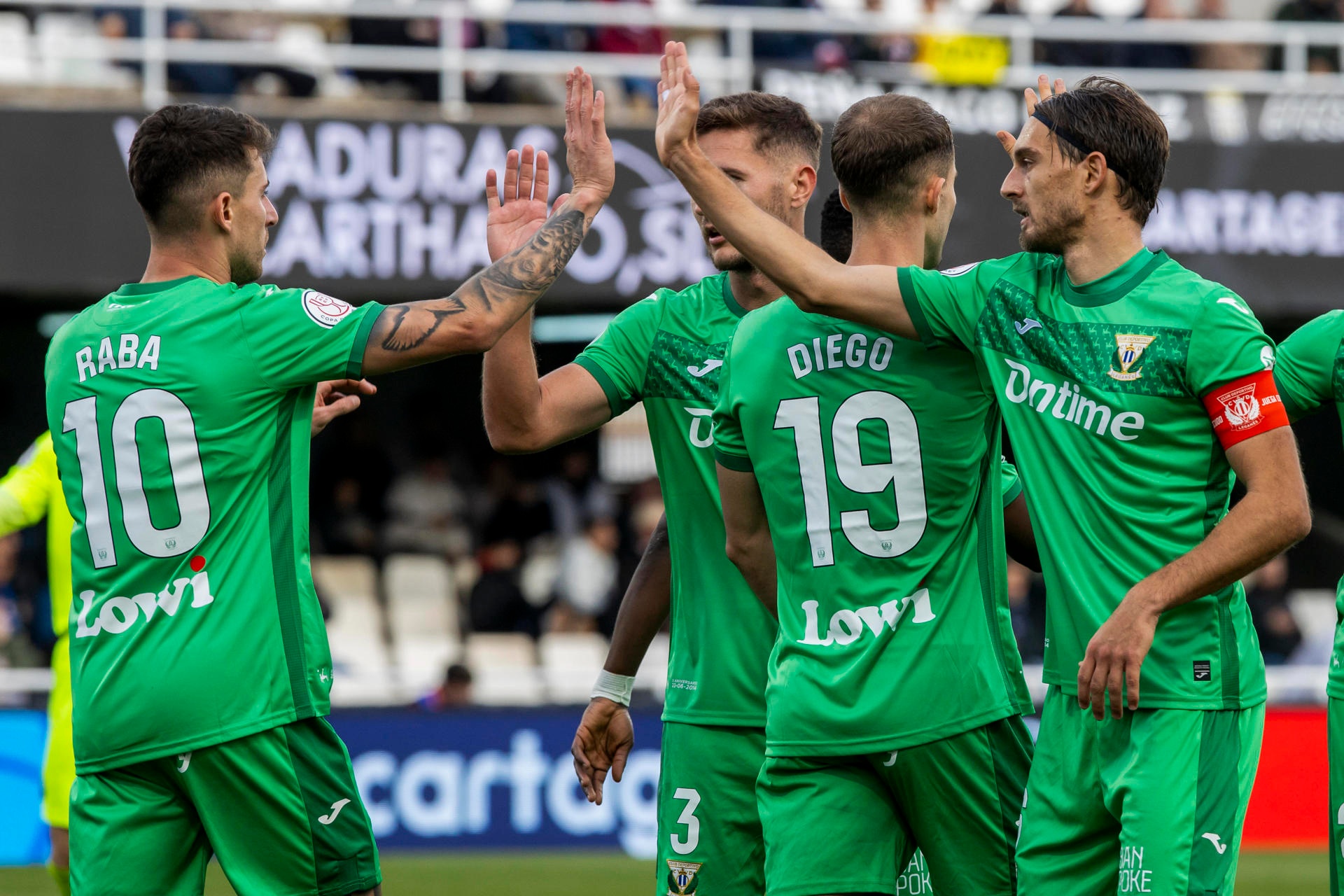 El Leganés venció por 1-2 al Cartagena. EFE