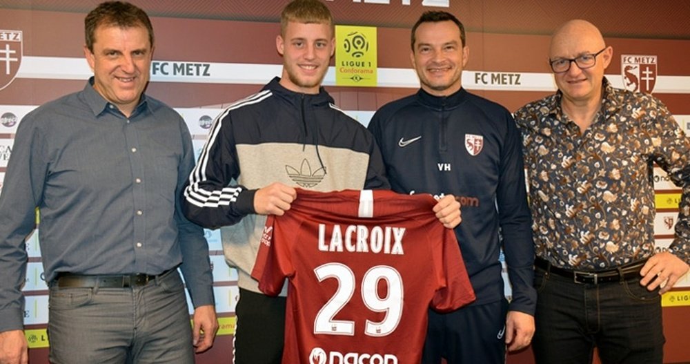 Lacroix firmó su primer contrato profesional. FCMetz