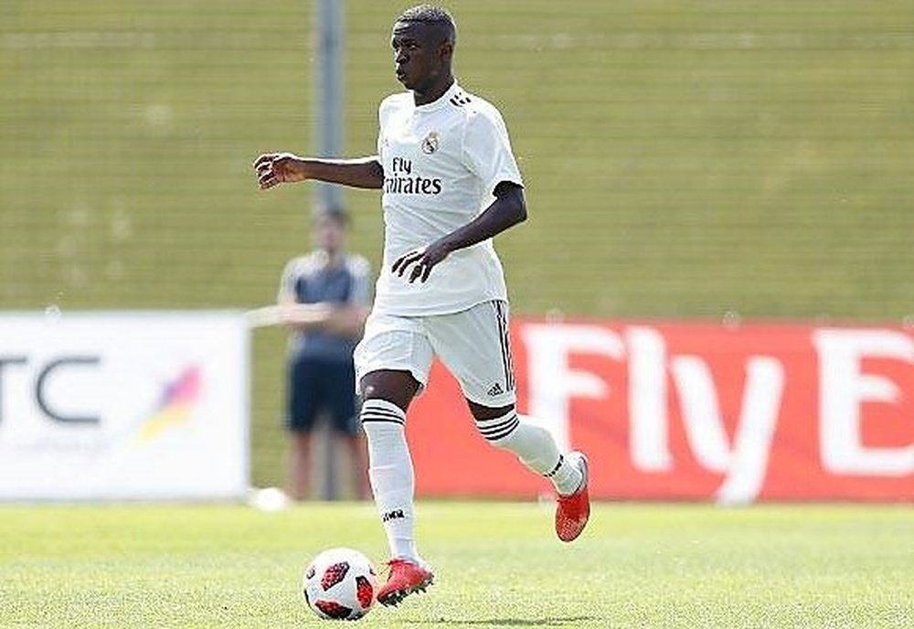 Vinicius scored the third goal from a free-kick. RealMadridCF