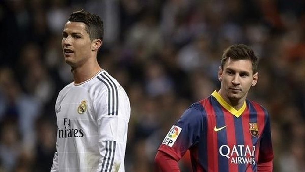 Real Madrid footballer Cristiano Ronaldo and Leo Messi, Barcelona. Twitter