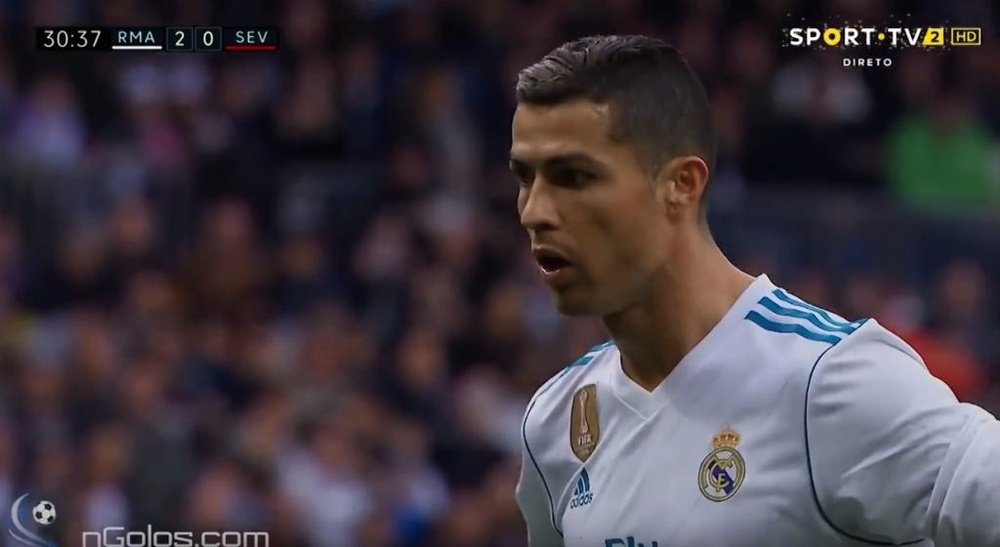 Cristiano anotó el tercero del Madrid. SportTV2
