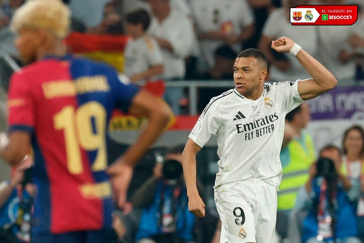 Mbappé, a ser el debutante más goleador de la historia del Madrid. AFP