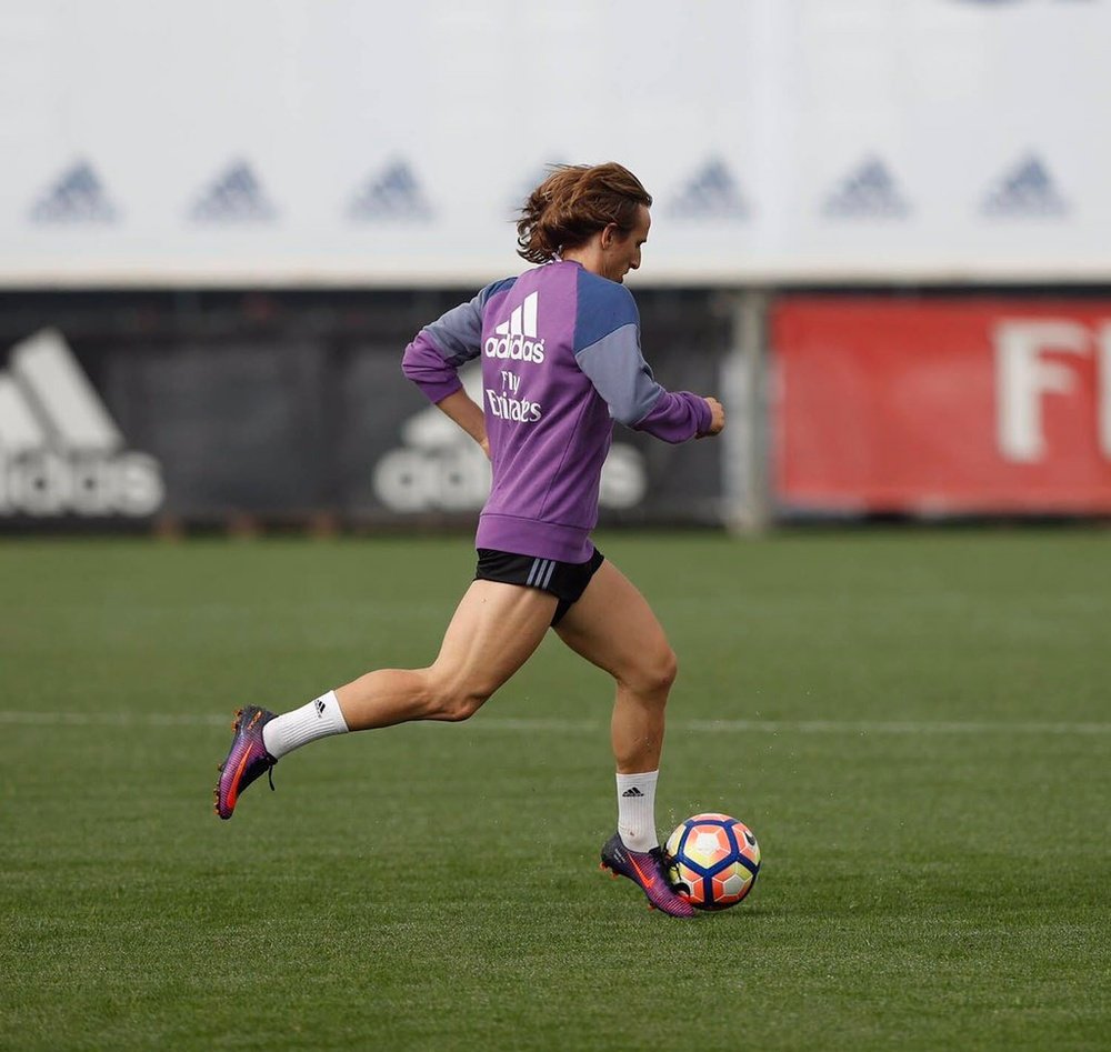 Modric during a training session. LukaModric