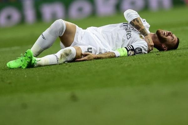 El jugador del Real Madrid Sergio Ramos, durante el partido de Champions. Twitter