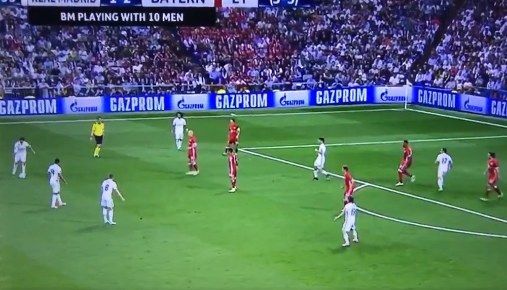El tanto del Real Madrid llegó en el minuto 105 de partido. Captura