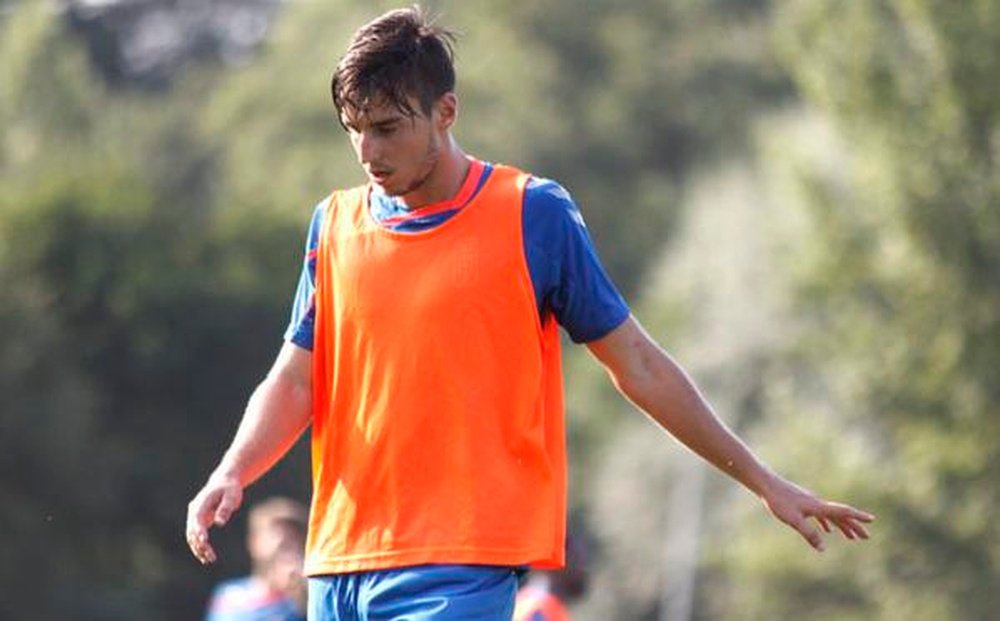 El jugador del Real Oviedo Edu Bedia debutó frente al Albacete. Twitter