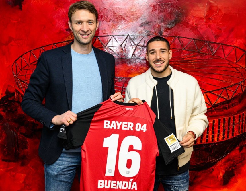 Buendía will play on loan at Leverkusen until the end of the season. Screenshot/Bayer04