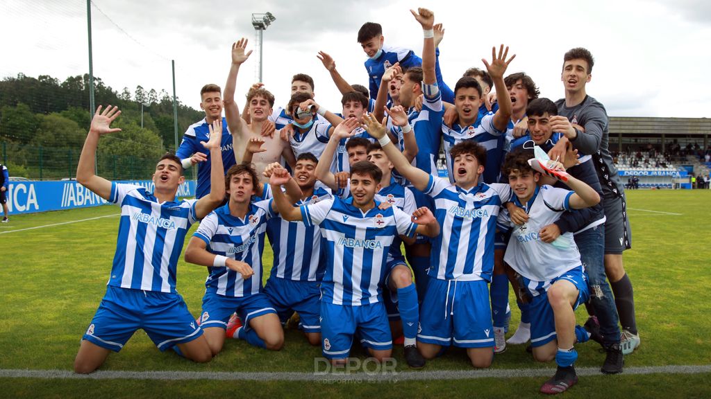 Plantilla juvenil a deportivo de la coruña