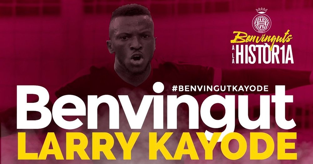 Larry Kayode es la última cesión del Manchester City. Twitter/GironaFC