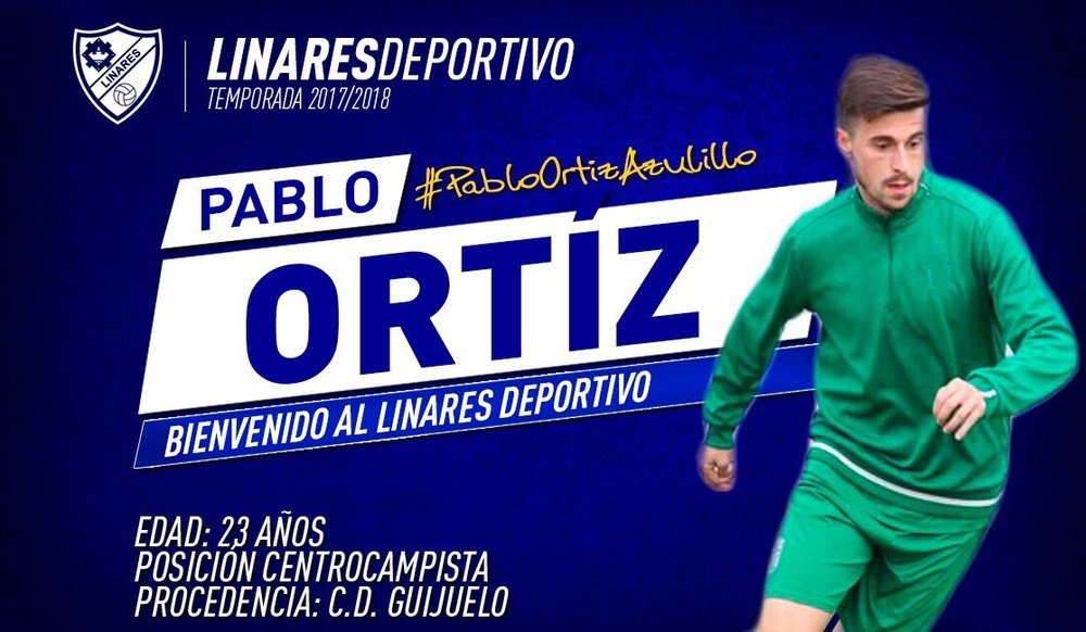 El Linares Deportivo confirmó la contratación de Pablo Ortiz. LinaresDeportivo