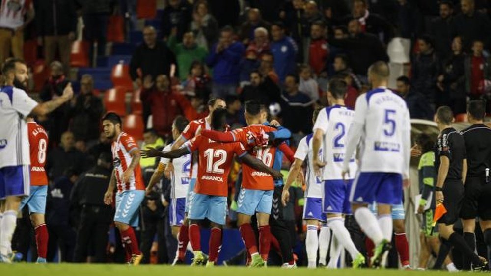 El Lugo venció al Zaragoza en el minuto 93. LaLiga