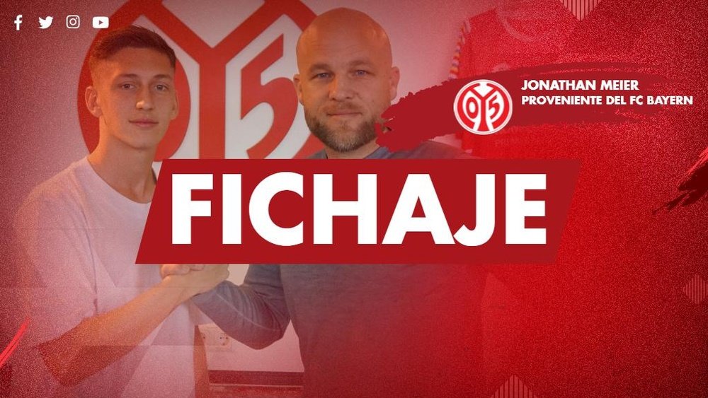 El Mainz 05 ficha a Jonathan Meier. Twitter/mainz05_es