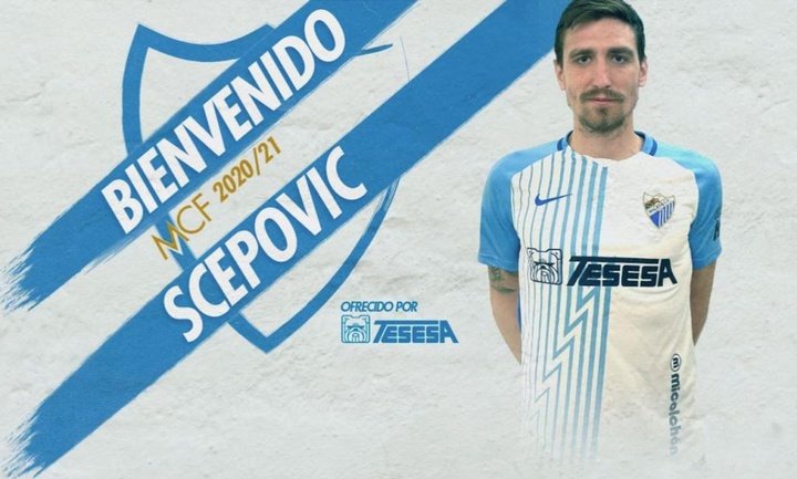 El Málaga anuncia a Scepovic como sustituto del lesionado Chavarría