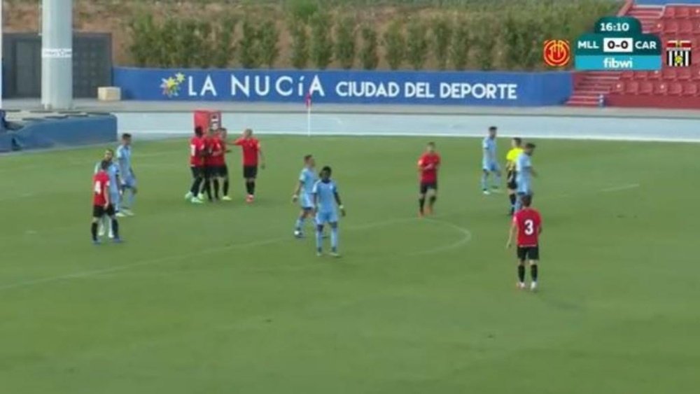 El Mallorca venció al Cartagena 1-0. Captura/Youtube/RCDMallorca