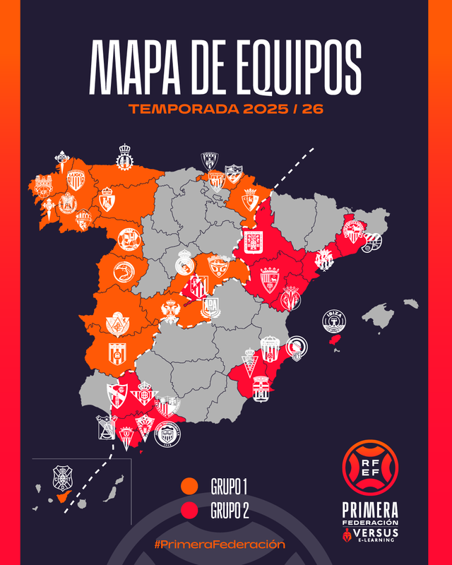 OFICIAL: estos son los grupos de la Primera RFEF 2025-26