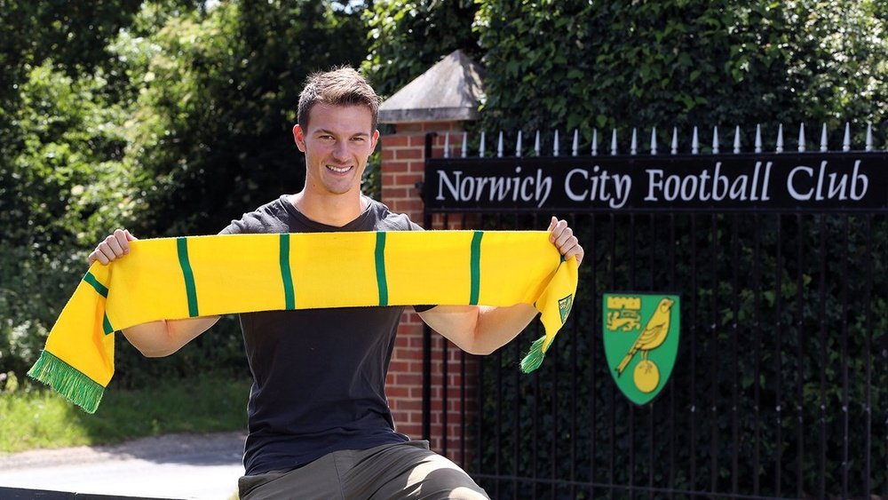 Christoph Zimmermann was disappointed as his team were beaten by Stoke. NorwichCityFC