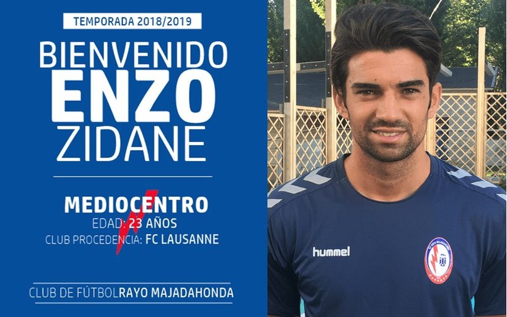 Enzo Zidane jugará en Segunda División. CFRayoMajadahonda