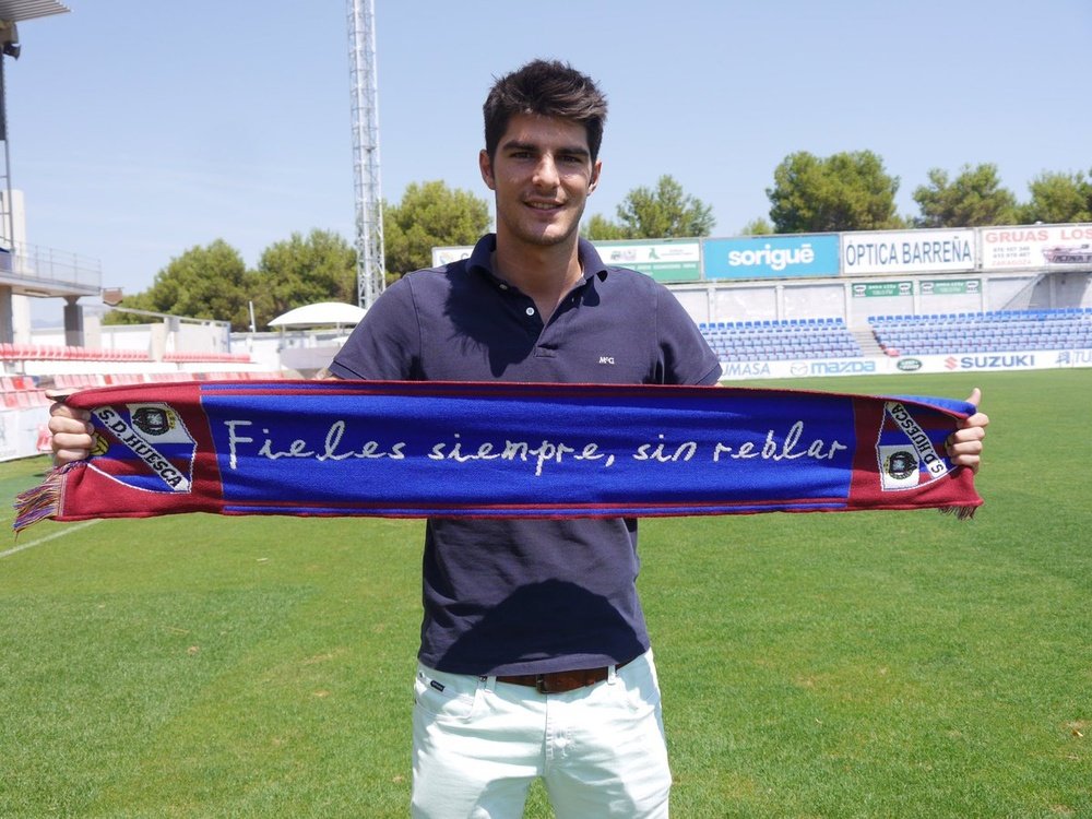 Gonzalo Melero ya suma cuatro goles para el Huesca esta temporada. SDHuesca